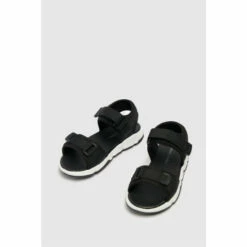 Schuh Black Lean Sporty Velcro Sandals -Schuh Shop unnamed file 1003