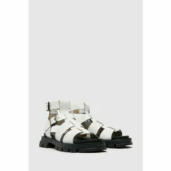 Schuh Trace White Leather Chunky Sandals -Schuh Shop unnamed file 1008