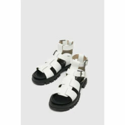 Schuh Trace White Leather Chunky Sandals -Schuh Shop unnamed file 1009