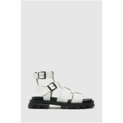Schuh Trace White Leather Chunky Sandals -Schuh Shop unnamed file 1014