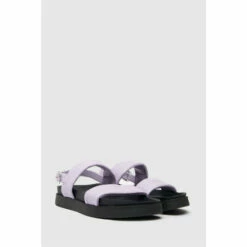 Schuh Lilac Purple Tasha Leather Double Band Sandals -Schuh Shop unnamed file 1017