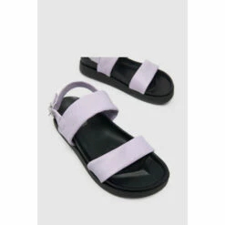 Schuh Lilac Purple Tasha Leather Double Band Sandals -Schuh Shop unnamed file 1018
