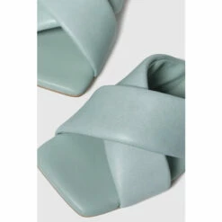 Schuh Tania Green Leather Cross Strap Sandals -Schuh Shop unnamed file 1047