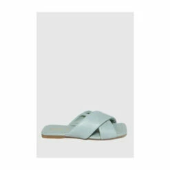 Schuh Tania Green Leather Cross Strap Sandals -Schuh Shop unnamed file 1048