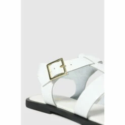 Schuh White Tyrion Leather Gladiator Sandals -Schuh Shop unnamed file 1052