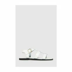 Schuh White Tyrion Leather Gladiator Sandals -Schuh Shop unnamed file 1053