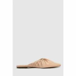 Schuh Natural Larkin Ruched Point Mules