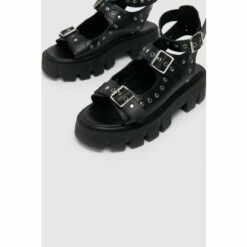 Schuh Taren Black Chunky Hardware Sandals 4 Schuh Taren Black Chunky Hardware Sandals -Schuh Shop unnamed file 1088