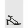 Schuh Black Storm Croc Strappy Sandals