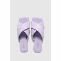 Schuh Tania Leather Cross Strap Lilac Purple Sandals -Schuh Shop unnamed file 1098