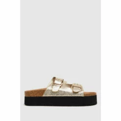 Schuh Gold Tillie Double Height Footbed Sandals