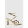 Schuh Gold Serene Flared Heel Sandals -Schuh Shop unnamed file 1170