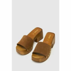 Schuh Natural Tanika Suede Clogs -Schuh Shop unnamed file 1211