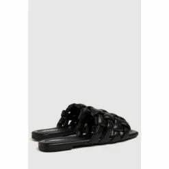 Schuh Black Tilde Weave Square Toe Sandals -Schuh Shop unnamed file 1226