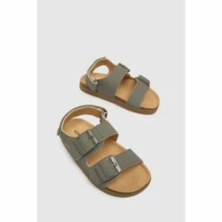 Schuh Junior Khaki Green Luck Footbed Sandals -Schuh Shop unnamed file 1239