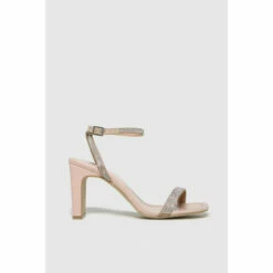 Schuh Natural Saffron Embellished Block Heel Sandals