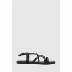 Schuh Tadlow Black Studdded Flat Sandals -Schuh Shop unnamed file 1266