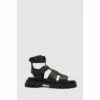 Schuh Trace Black Leather Chunky Sandals -Schuh Shop unnamed file 1277