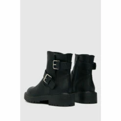 Schuh Black Wide Fit Ashley Biker Boots -Schuh Shop unnamed file 1328