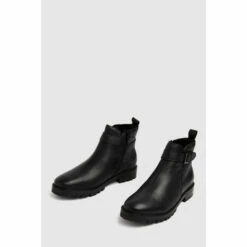 Schuh Black Cinthia Leather Buckle Boots -Schuh Shop unnamed file 1362