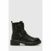 Schuh Black Ashen Chunky Zip Buckle Boots -Schuh Shop unnamed file 1375
