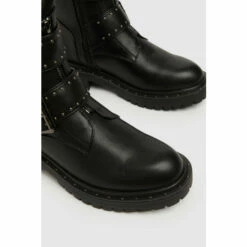 Schuh Black Ashen Chunky Zip Buckle Boots 5 Schuh Black Ashen Chunky Zip Buckle Boots -Schuh Shop unnamed file 1378