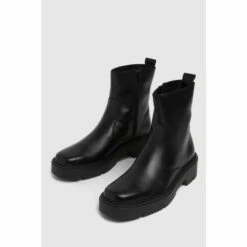 Schuh Black Alina Leather Sock Boots -Schuh Shop unnamed file 1383
