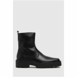 Schuh Black Alina Leather Sock Boots -Schuh Shop unnamed file 1384