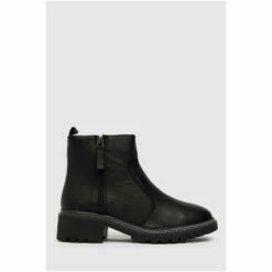 Schuh Black Alba Leather Chunky Boots -Schuh Shop unnamed file 1404