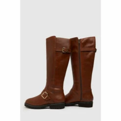 Schuh Darla Brown Leather Rider Boots -Schuh Shop unnamed file 1407