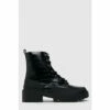 Schuh Black Autumn Rubber Detail Croc Effect Boots -Schuh Shop unnamed file 1415