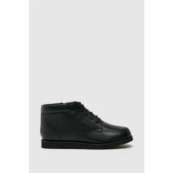 Schuh Youths Captain Leather Black Boots
