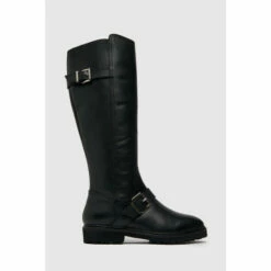 Schuh Darla Black Leather Rider Boots