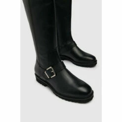 Schuh Darla Black Leather Rider Boots -Schuh Shop unnamed file 1433