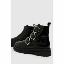 Schuh Black Alyssa Leather Buckle Hardware Boots -Schuh Shop unnamed file 1467