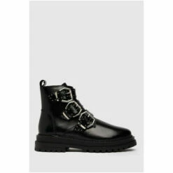 Schuh Black Alyssa Leather Buckle Hardware Boots -Schuh Shop unnamed file 1473