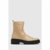 Schuh Natural Alina Leather Sock Boots -Schuh Shop unnamed file 1474