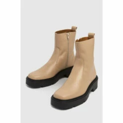 Schuh Natural Alina Leather Sock Boots -Schuh Shop unnamed file 1477