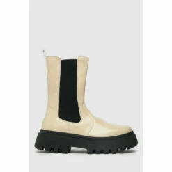 Schuh Natural Astrid Patent High Cut Chelsea Boots