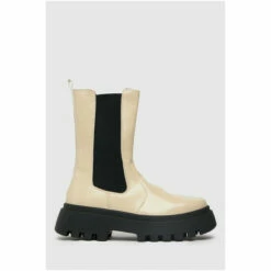 Schuh Natural Astrid Patent High Cut Chelsea Boots -Schuh Shop unnamed file 1517