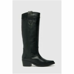 Schuh Dawn Leather Western Black Knee Boots 6 Schuh Dawn Leather Western Black Knee Boots -Schuh Shop unnamed file 1547