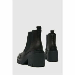Schuh Adah Black Leather Chunky Boots -Schuh Shop unnamed file 1555