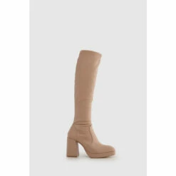 Schuh Della Nude Stretch Platform Knee Boots