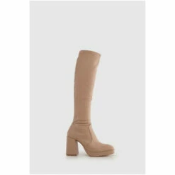 Schuh Della Nude Stretch Platform Knee Boots -Schuh Shop unnamed file 1582