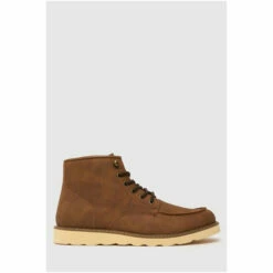Schuh Dash Brown Wedge Lace Up Boots -Schuh Shop unnamed file 1602