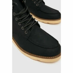 Schuh Dash Black Wedge Lace Up Boots -Schuh Shop unnamed file 1620