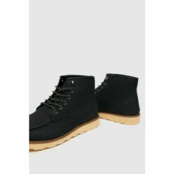 Schuh Dash Black Wedge Lace Up Boots -Schuh Shop unnamed file 1621