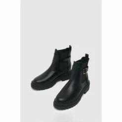 Schuh Ava Chunky Buckle Black Boots -Schuh Shop unnamed file 1660