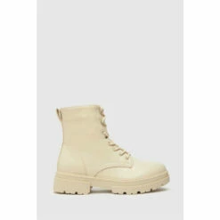 Schuh Cream Ashton Chunky Lace Up Boots