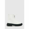 Schuh Cute Front Zip White Boots -Schuh Shop unnamed file 1704